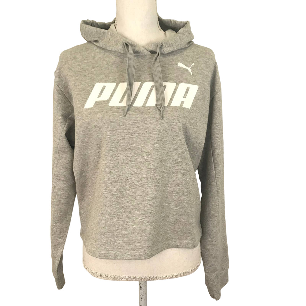 NWT Puma Light Gray Cropped Sweatshirt Medium